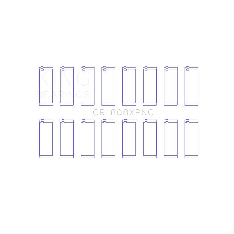 King Engine Bearings Connecting Rod Bearing Set for 1970-1972 Chevrolet C20 Suburban (CR 808XPNC 001)