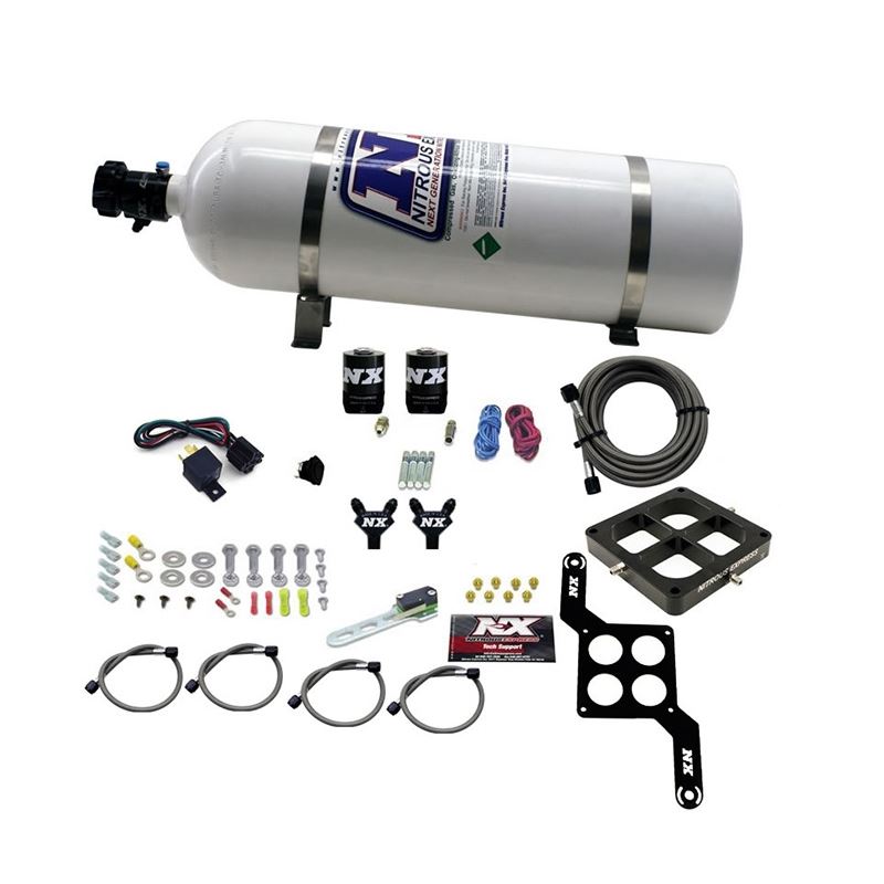 Nitrous Express Dominator Billet Crossbar Pro-Power Nitrous Kit (100-500HP) w/15lb Bottle (60547-15)