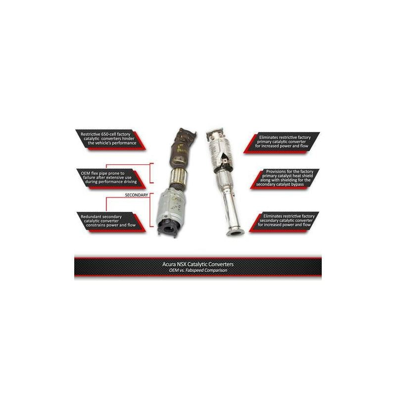 Fabspeed NSX TT/Type S Sport Catalytic Converters (17-22)(FS.ACURA.NSX.SC)