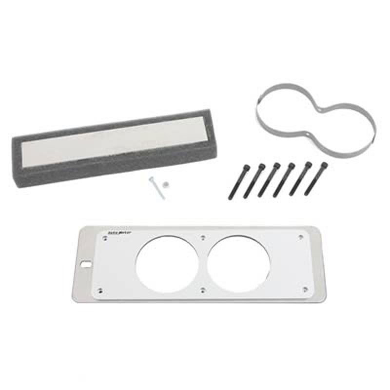 AutoMeter Mounting Solutions Gauge Mount Gauge Cage Dual 2-5/8in Silver 87-93 Ford Mustang (50105)