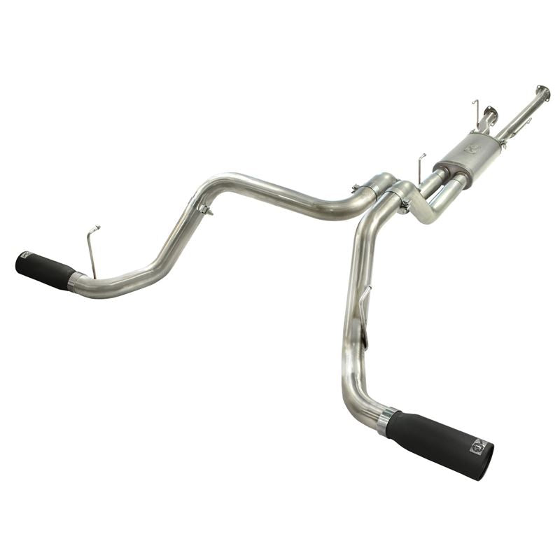 aFe MACH Force-Xp 2-1/2 IN to 3 IN 409 Stainless Steel Cat-Back Exhaust w/ Black Tip (49-46014-B)