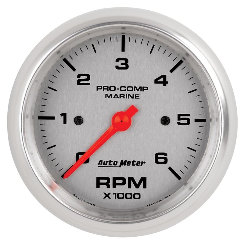 AutoMeter Marine Silver Ultra-Lite Gauge 3-3/8in Tachometer 6K RPM (200752-33)