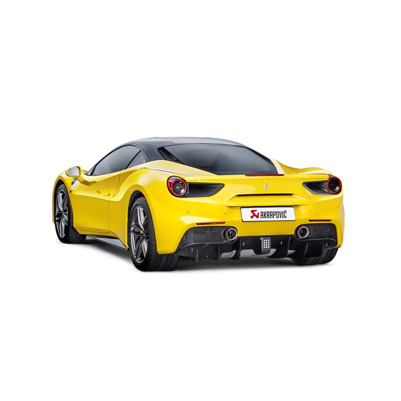 Akrapovic 16-17 Ferrari 488 GTB/488 Spyder Slip-On Line (Titanium) w/ Carbon Tips (MTP-FE488H)