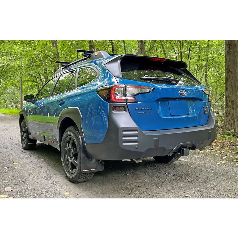 Rally Armor Black Mud Flap Blue Logo for 2022 Subaru Outback (MF76-UR-BLK/BL)