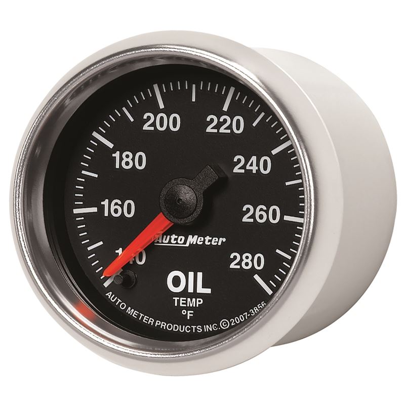 AutoMeter GS Series 2-1/16in Oil Temperature Gauge 140-280 Degrees Electric Full Sweep (3856)