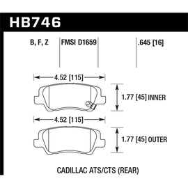 Hawk Performance HPS Brake Pads (HB746F.645)