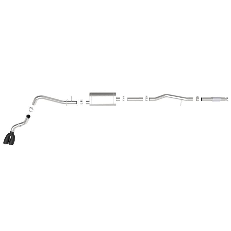 aFe Vulcan Series 3 IN 304 Stainless Steel Cat-Back Exhaust System w/ Black Tips (49-34106-B)