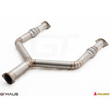 GTHAUS Front Y-Pipe Collector Section Titanium for 2008-2013 Infiniti G37(NI0404005)