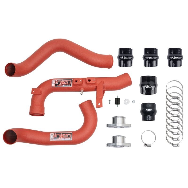 Injen 22-23 Honda/Acura Civic/Si/Integra 1.5L Turbo Aluminum Intercooler Pipe Kit - Wrinkle Red (SES1586ICPWR)