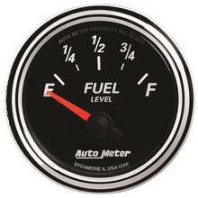 Load image into Gallery viewer, AutoMeter Designer Black II 52mm 240 Ohm Empty/33 Ohm Full Fuel Level Gauge (1206)