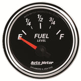 AutoMeter Designer Black II 52mm 240 Ohm Empty/33 Ohm Full Fuel Level Gauge (1206)