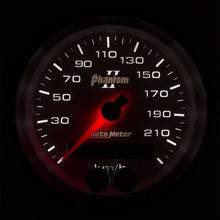 Load image into Gallery viewer, AutoMeter Phantom II 3-3/8in 0-225KM/H (GPS) Speedometer Gauge (7580-M)