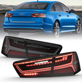 ANZO USA Tail Light Assembly, LED, Smoke Lens, Black Housing, Pair, 4 PCS, w/Sequential Signal, (321351)