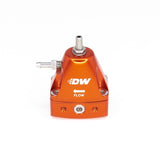 Deatschwerks DWR1000iL in-line adjustable fuel pressure regulator, universal fitment - orange (6-1001-FRO)