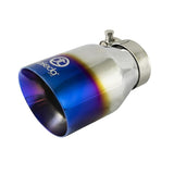 Takeda 304 Stainless Steel Clamp-on Exhaust Tip Blue Flame (49T25404-L07)