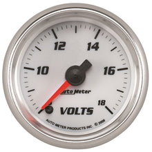 Load image into Gallery viewer, AutoMeter Pro-Cycle Gauge Voltmeter 2 1/16in 18V Digital Stepper Motor White (19792)