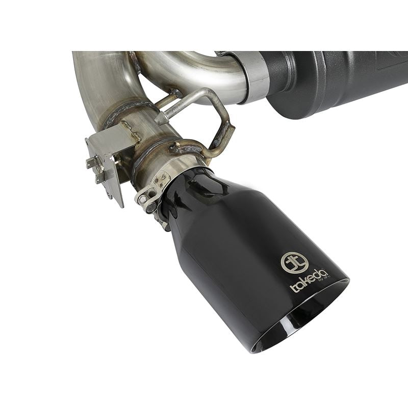 Takeda 3 IN 304 Stainless Steel Cat-Back Exhaust System w/ Black Tip (49-33103-B)