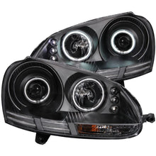 Load image into Gallery viewer, ANZO USA 2006-2009 Volkswagen Rabbit Projector Headlights w/ Halo Black (CCFL) (121345)