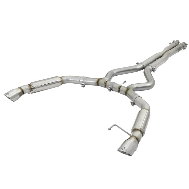 aFe MACH Force-Xp 304 Stainless Steel Cat-Back Exhaust System w Muffler Polished Tip (49-33088-P)