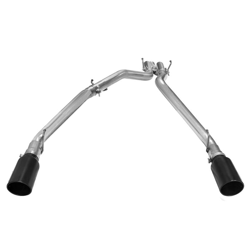 aFe Large Bore-HD 3 IN 409 Stainless Steel DPF-Back Exhaust System w/Black Tip (49-42045-B)