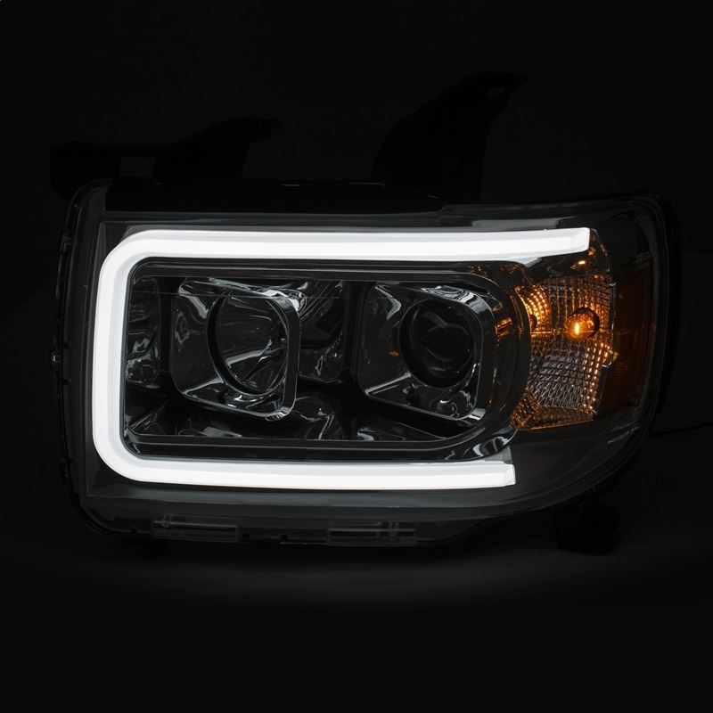 ANZO USA 2015+ GMC Canyon Projector Headlights w/ Plank Style Design Chrome w/ Amber (111382)