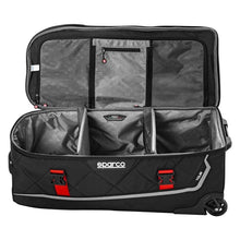 Load image into Gallery viewer, Sparco Tour Rolling Duffel Bag, Black/Red (016437NRRS)