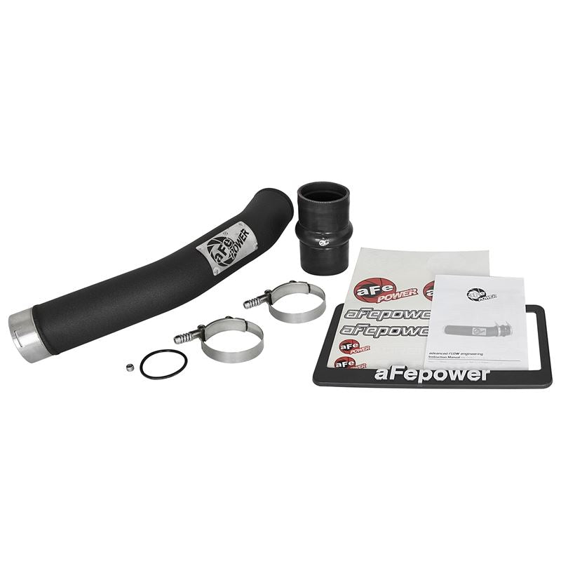 aFe BladeRunner 3 IN Aluminum Hot Charge Pipe Black (46-20318-B)