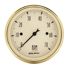 Load image into Gallery viewer, AutoMeter Golden Oldies 3-1/8in 0-7k Tachometer Gauge (1595)