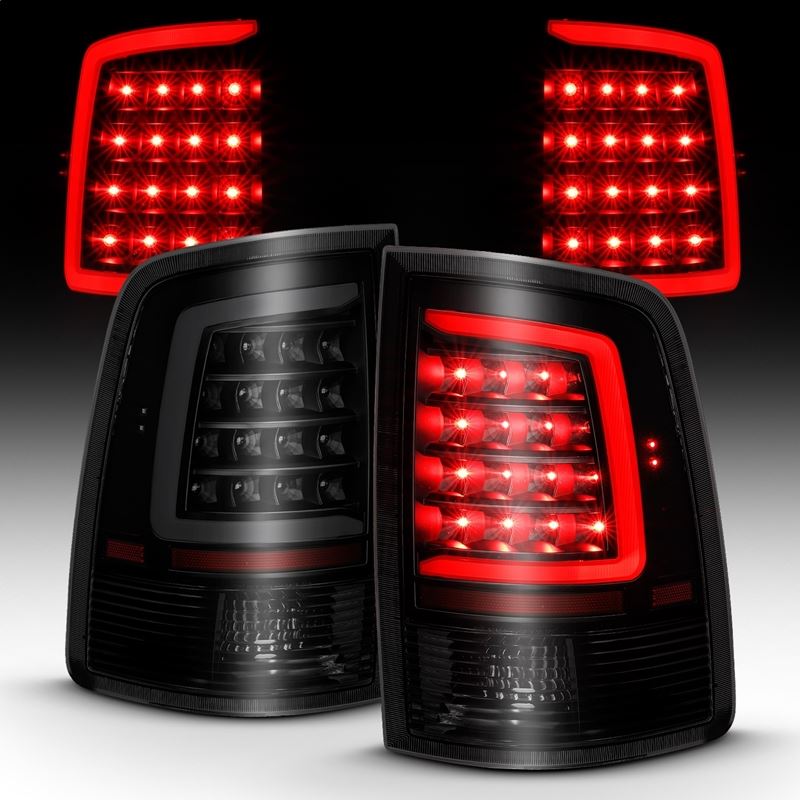 ANZO USA Tail Light Assembly, LED, Smoke Lens, Black Housing, w/Plank Style Design, Pair, (311319)