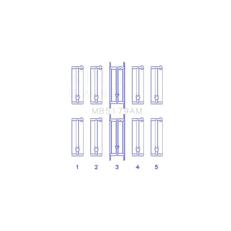 King Engine Bearings Main Bearing Set for 1986 Pontiac Sunbird (MB5179AM0.25)