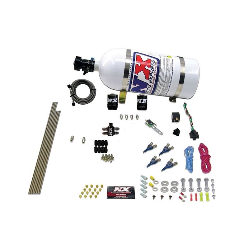 Nitrous Express 4 Cyl Gasoline EFI Nitrous Kit (50-250HP) w/10lb Bottle (80004EFI-10)