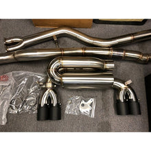 Load image into Gallery viewer, Active Autowerke F8X M3 M4 Signature Exhaust System includes Active F - brace - Carbon Over Black Chrome (11-045CBC)