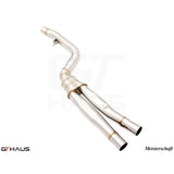 GTHAUS Meistershaft Full Cat-Back LSR Mid Resonator Delete Pipes (B58 model only); Stainless Steel (BM3923001)