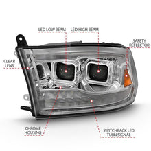 Load image into Gallery viewer, ANZO USA LED Projector Headlight w/Plank Style Switchback Chrome w/Amber Pair (111465)