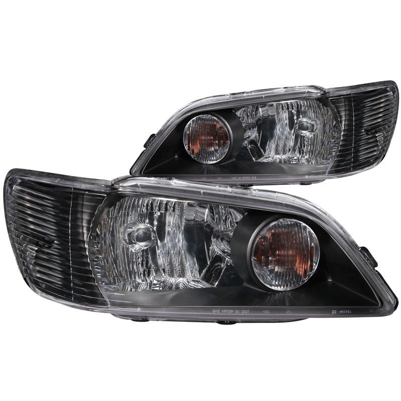 ANZO USA 2002-2003 Mitsubishi Lancer Crystal Headlights Black (121101)