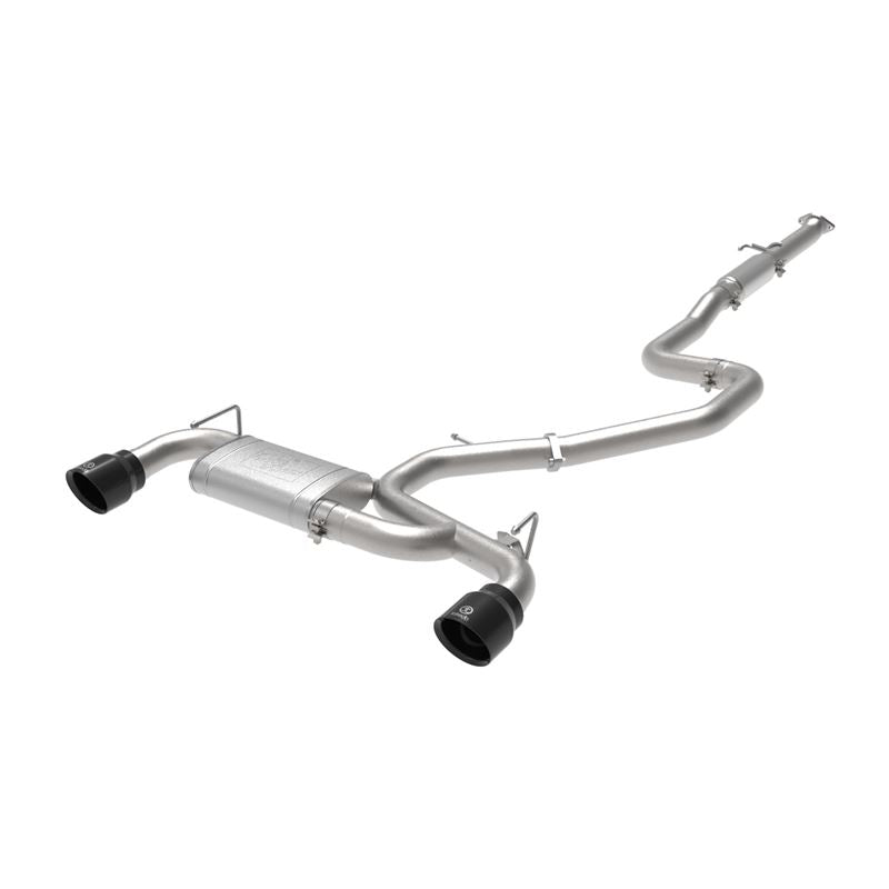 Takeda 3 IN 304 Stainless Steel Cat-Back Exhaust System w/ Black Tips (49-37008-B)