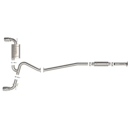 Takeda 3 IN 304 Stainless Steel Cat-Back Exhaust w/ Polished Tips (49-37033-P)