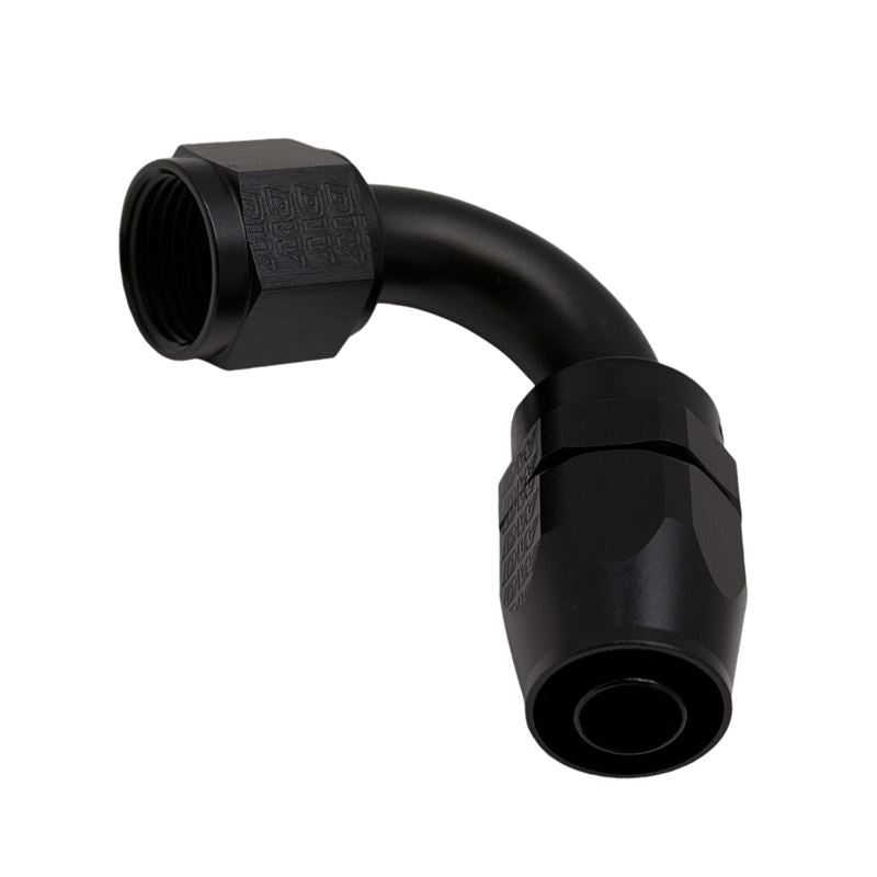 DeatschWerks 10AN Female Flare Swivel 120-Degree Hose End CPE - Anodized Matte Black(6-02-0826-B)