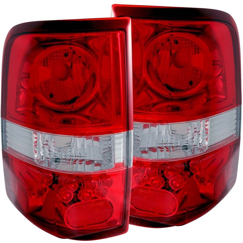 ANZO USA 2004-2008 Ford F-150 Taillights Red/Clear - LED Style (211058)