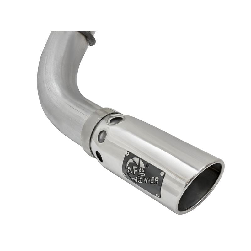 aFe Large Bore-HD 4 IN DPF-Back Stainless Steel Exhaust System w/Polished Tip (49-46113-P)