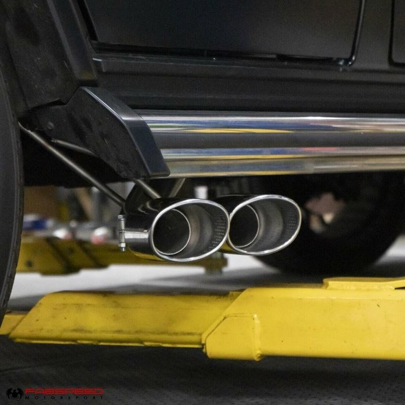 Fabspeed G-Wagen G63 AMG Maxflo Performance Exhaust with Quad Tips (15-18) (FS.MER.G631518.MAXB)