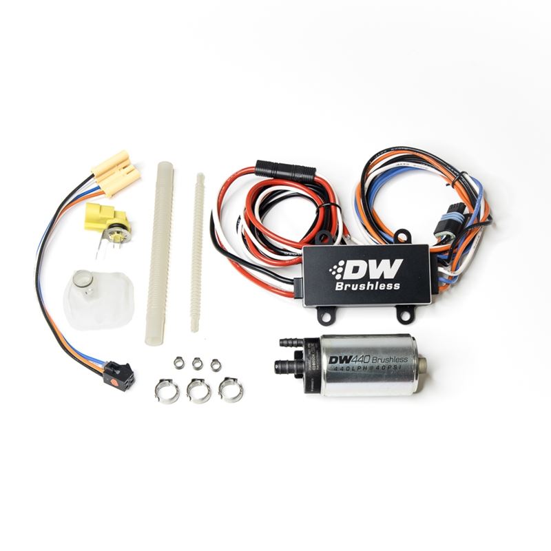 Deatschwerks 440lph in-tank brushless fuel pump+single/dual speed controller w/9-0907 install kit 9-441-C102-0907