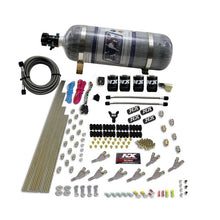 Load image into Gallery viewer, Nitrous Express STD Nozzle Nitrous Kit (200-500HP) Gas w//Dist Block &amp; 4 Solenoids w/15lb Bottle (80018-12)