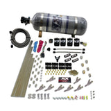 Nitrous Express STD Nozzle Nitrous Kit (200-500HP) Gas w//Dist Block & 4 Solenoids w/15lb Bottle (80018-12)