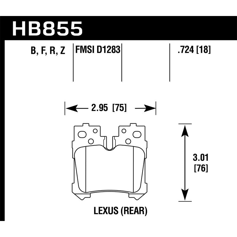 Hawk Performance HPS Brake Pads (HB855F.724)