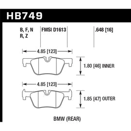 Hawk Performance DTC-80 Brake Pads (HB749Q.648)