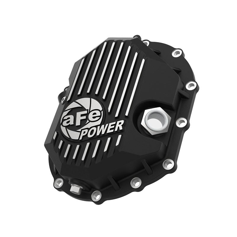 aFe Pro Series Front Differential Cover Black w/ Machined Fins (46-71050B)