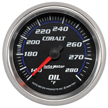 Load image into Gallery viewer, AutoMeter Cobalt 66.7mm 140-280 Degree F Mechanical Oil Temperature Gauge (7941)