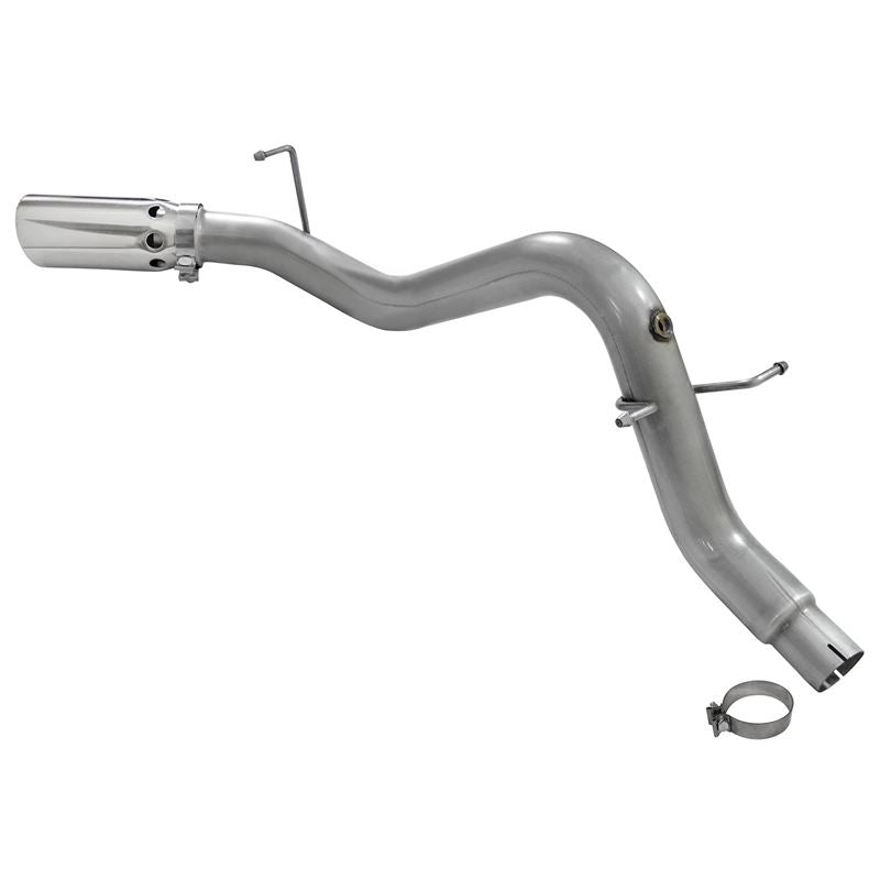 aFe Large Bore-HD 3-1/2in 409 Stainless Steel DPF-Back Exhaust System w/Polished Tip (49-44064-P)