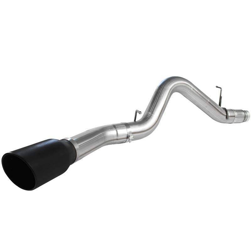 aFe Large Bore-HD 5 IN 409 Stainless Steel DPF-Back Exhaust System w/Black Tip (49-44041-B)